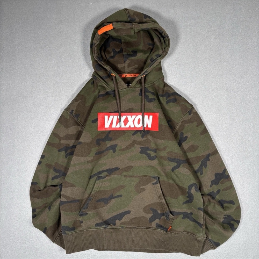 Vixxon By Dixxon Hoodie Women Small Green Camouflage Stay Classy Sassy Box Logo